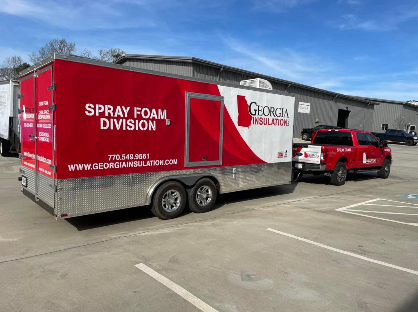 georgia insulation truck and trailer