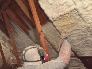 Spray Foam Being applied by a professional